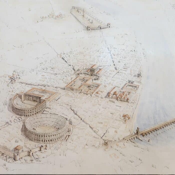 dessin avec les monuments antiques