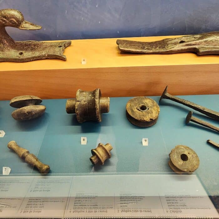 Objets à bord du chaland
