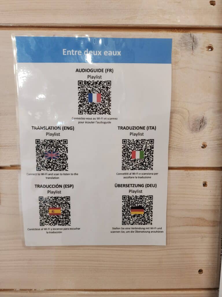 affiche sur les audioguides