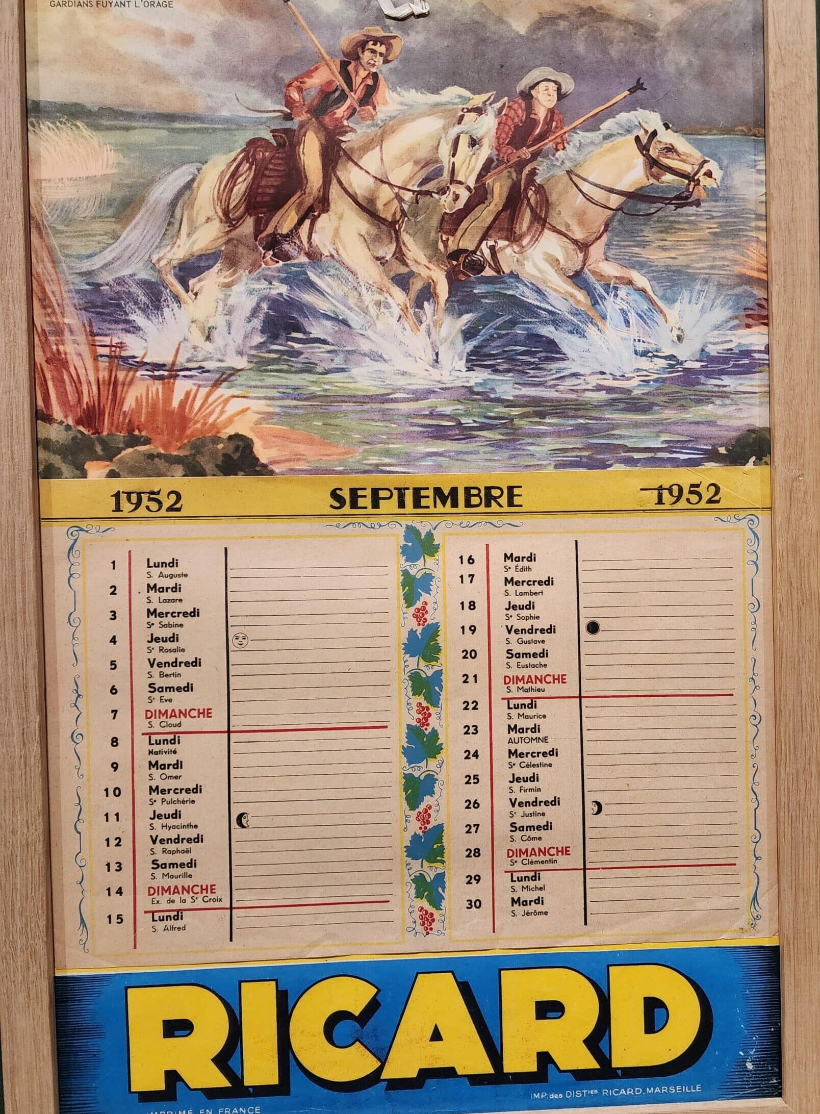 Calendrier Ricard