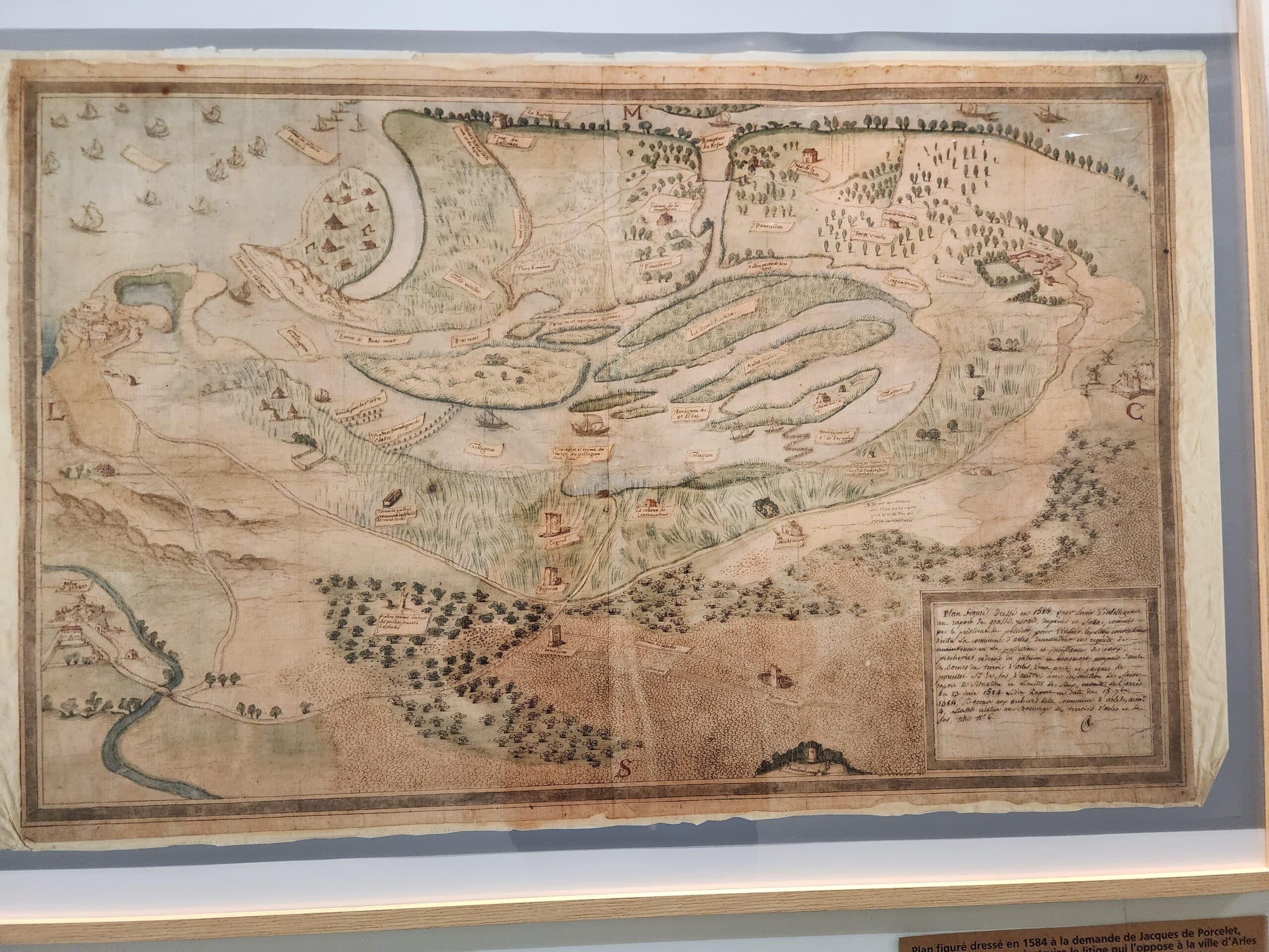 Carte exposée au musée de la Camargue