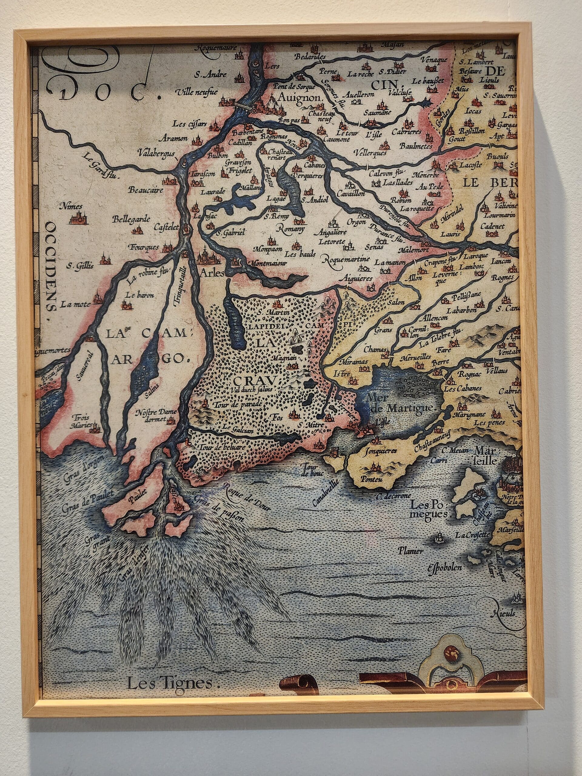 Carte exposée au musée de la Camargue