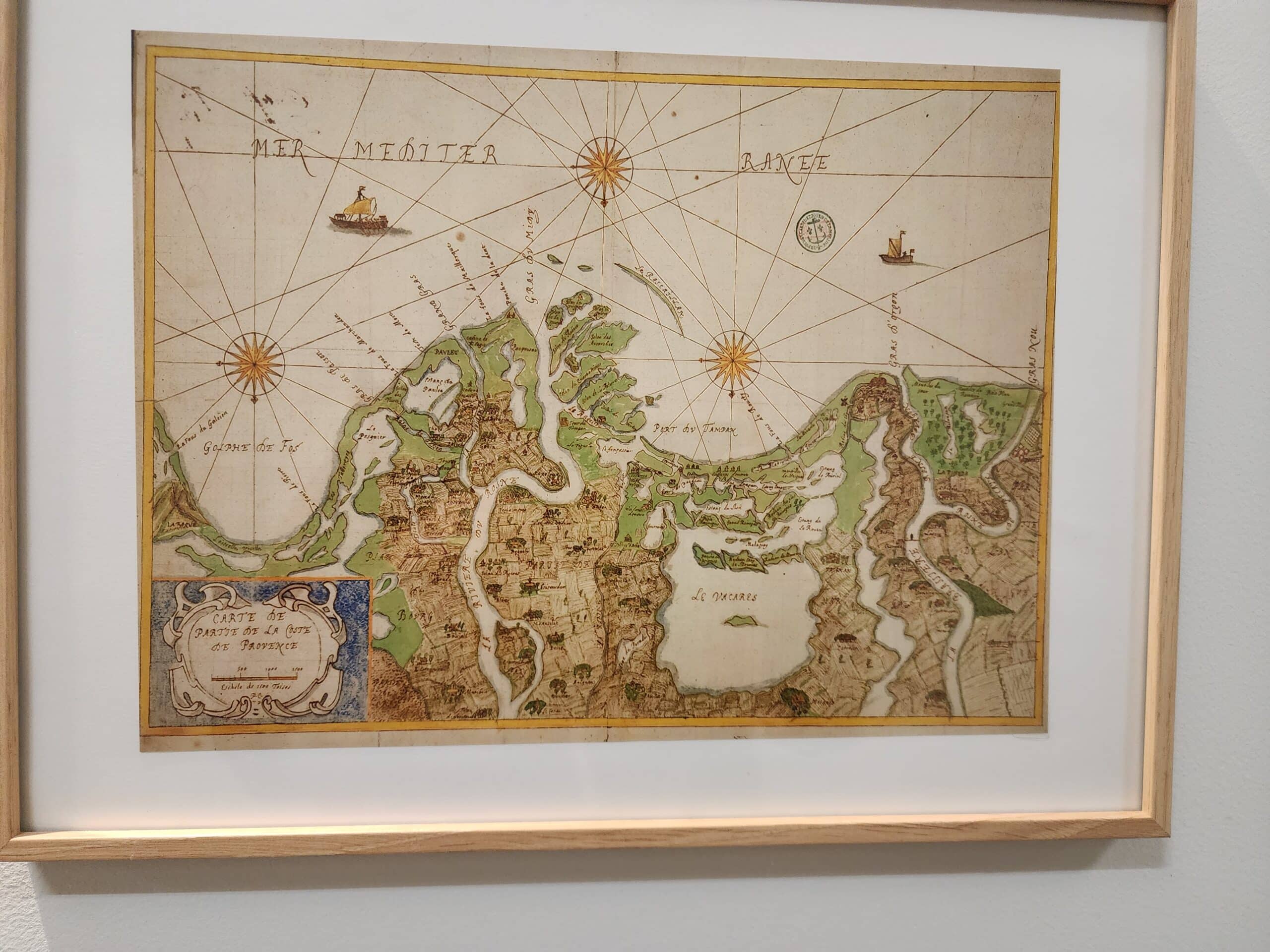 Carte exposée au musée de la Camargue
