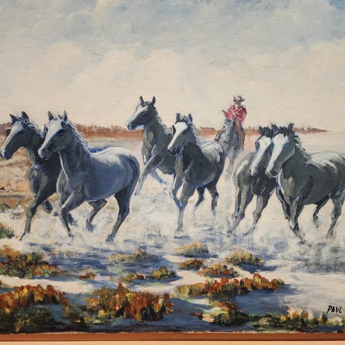 Chevaux camarguais peints par Paul Ricard