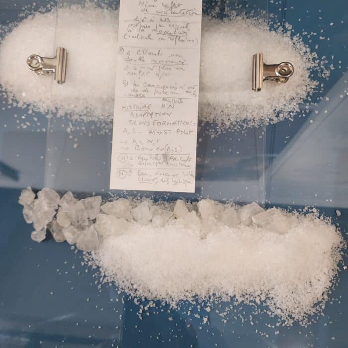 Vitrine avec du sel
