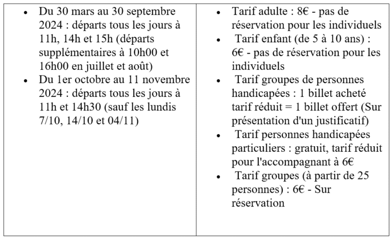 horaires et tarifs du domaine de Méjanes