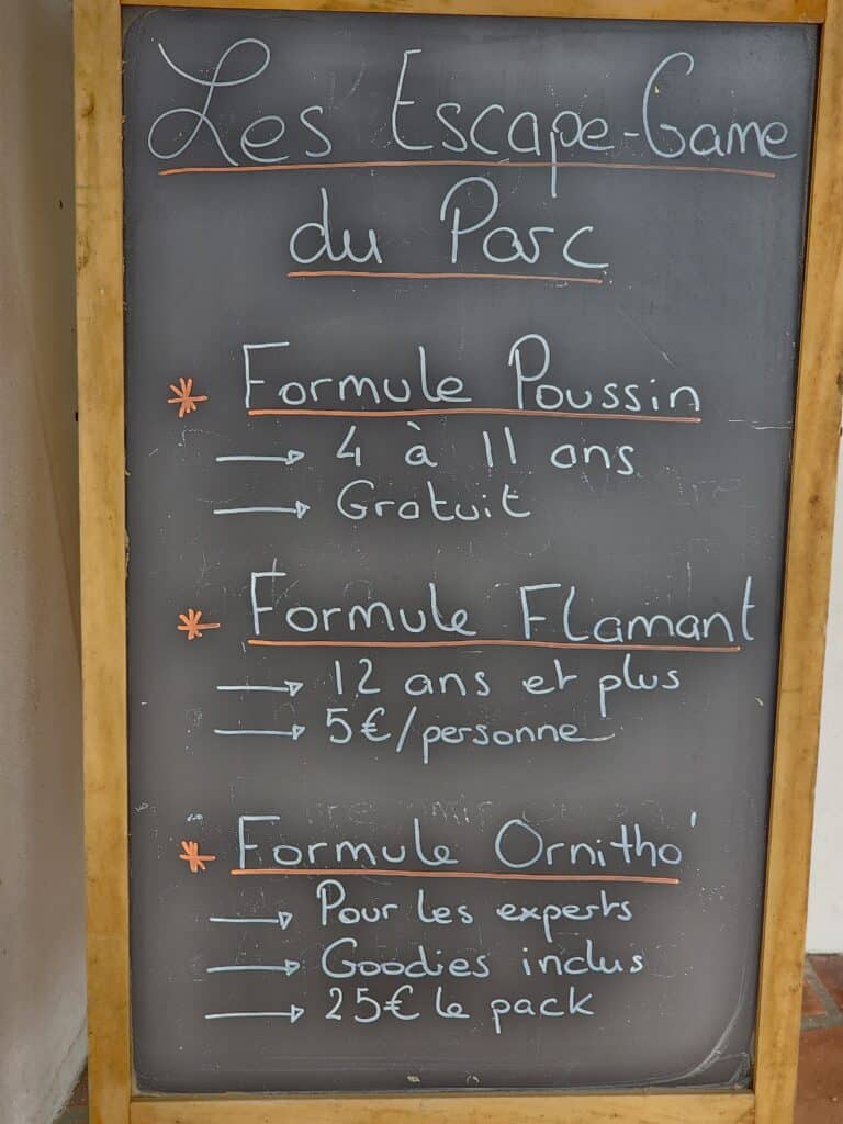 Tarifs de l'escape game au Pont de Gau